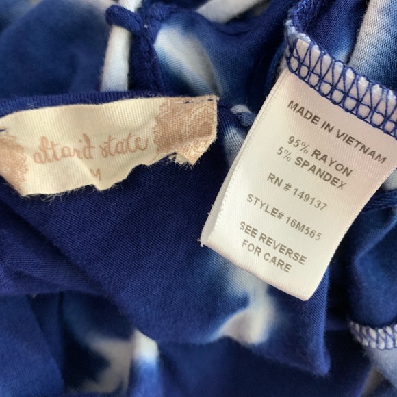 Altard State / Blue White Striped Tie Dye Tunic - Picture 6 of 8